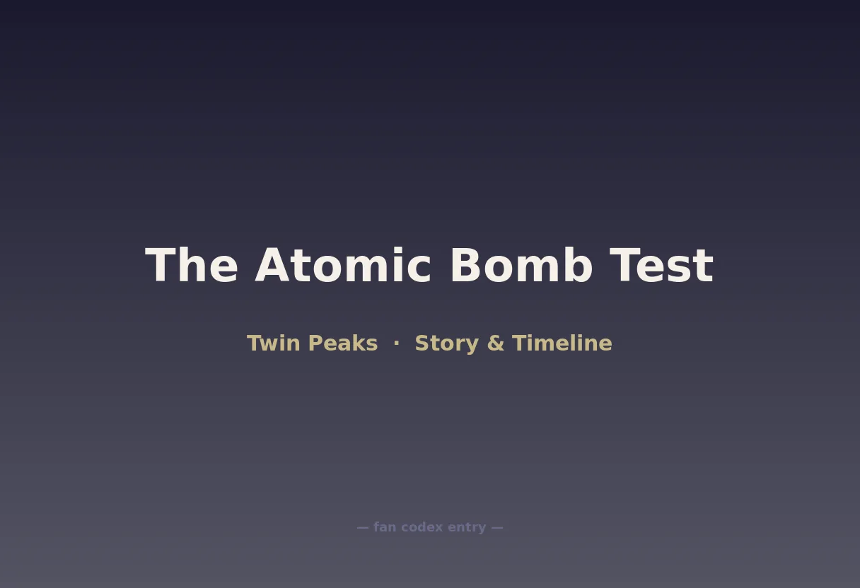 The Atomic Bomb Test
